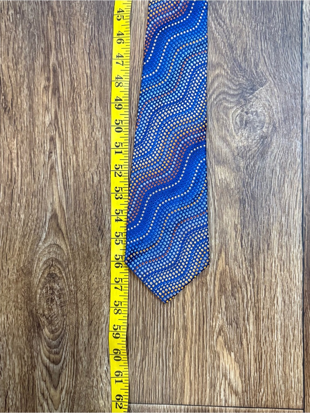 Turnbull & Asser Silk Tie Classic Width Blue Orange Royal Warrant England - Picture 4 of 6